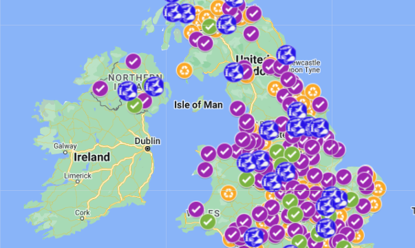 Map of UK Composting Sites